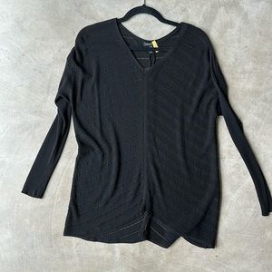 EILEEN FISHER long sleeve black lightweight sweater